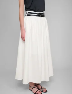 Thea White Double Belted Skirt-BESTSELLER