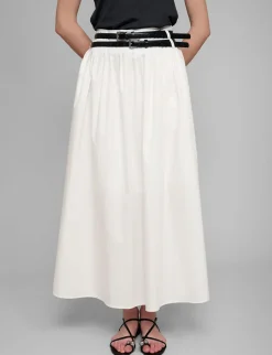 Thea White Double Belted Skirt-BESTSELLER