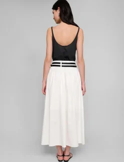 Thea White Double Belted Skirt-BESTSELLER