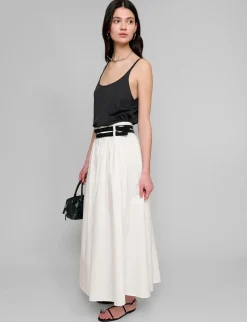Thea White Double Belted Skirt-BESTSELLER