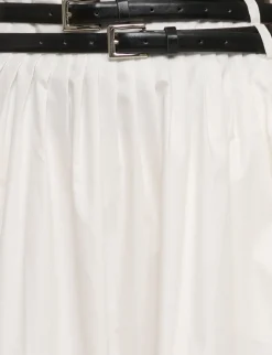 Thea White Double Belted Skirt-BESTSELLER