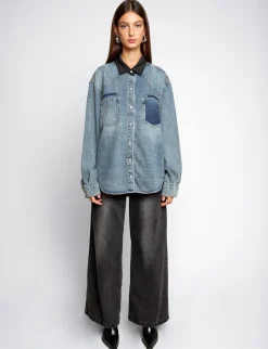 Two Tone Denim Shirt