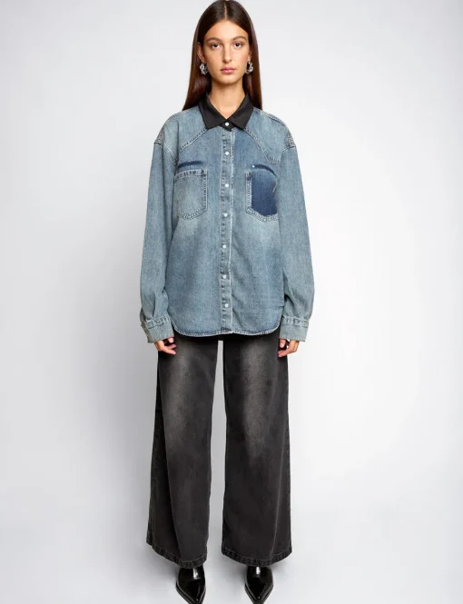 Two Tone Denim Shirt