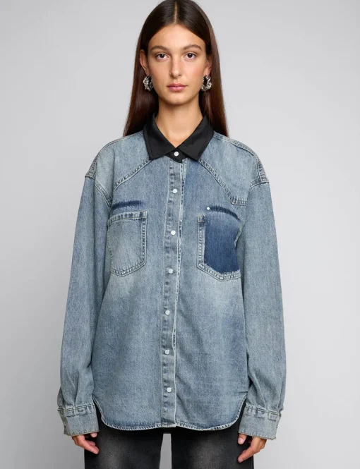 Two Tone Denim Shirt