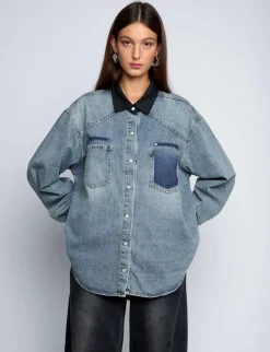 Two Tone Denim Shirt