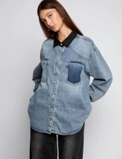 Two Tone Denim Shirt