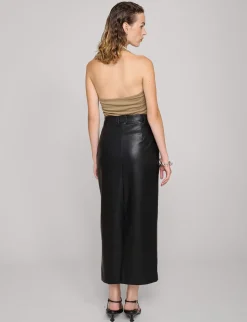 Yve Maxi Leather Skirt