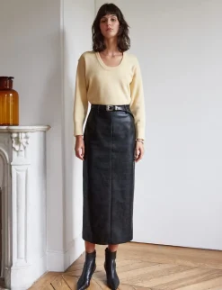 Yve Maxi Leather Skirt