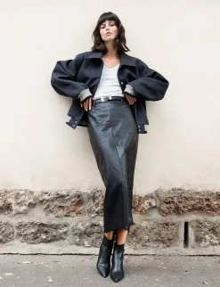 Yve Maxi Leather Skirt