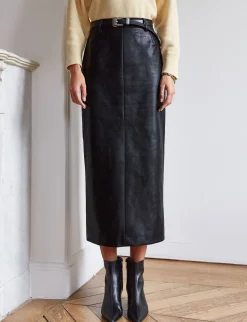 Yve Maxi Leather Skirt