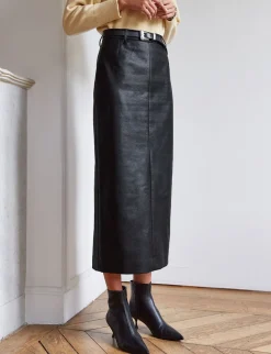 Yve Maxi Leather Skirt