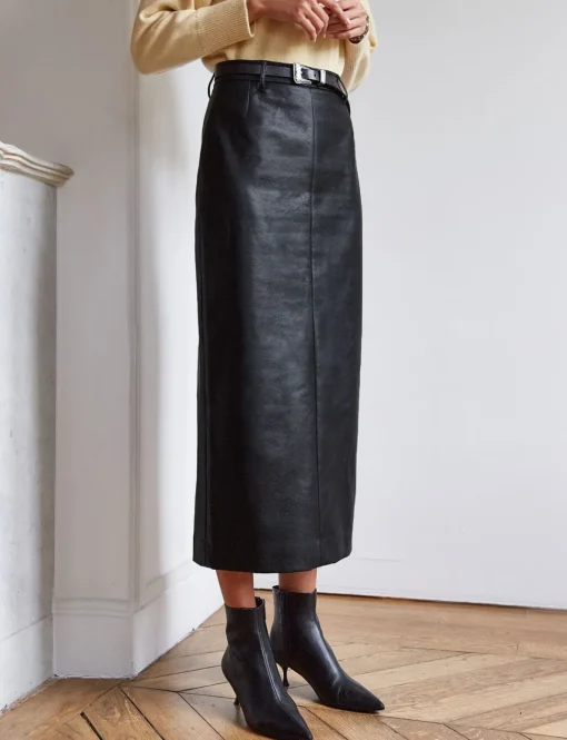 Yve Maxi Leather Skirt