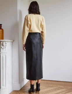 Yve Maxi Leather Skirt